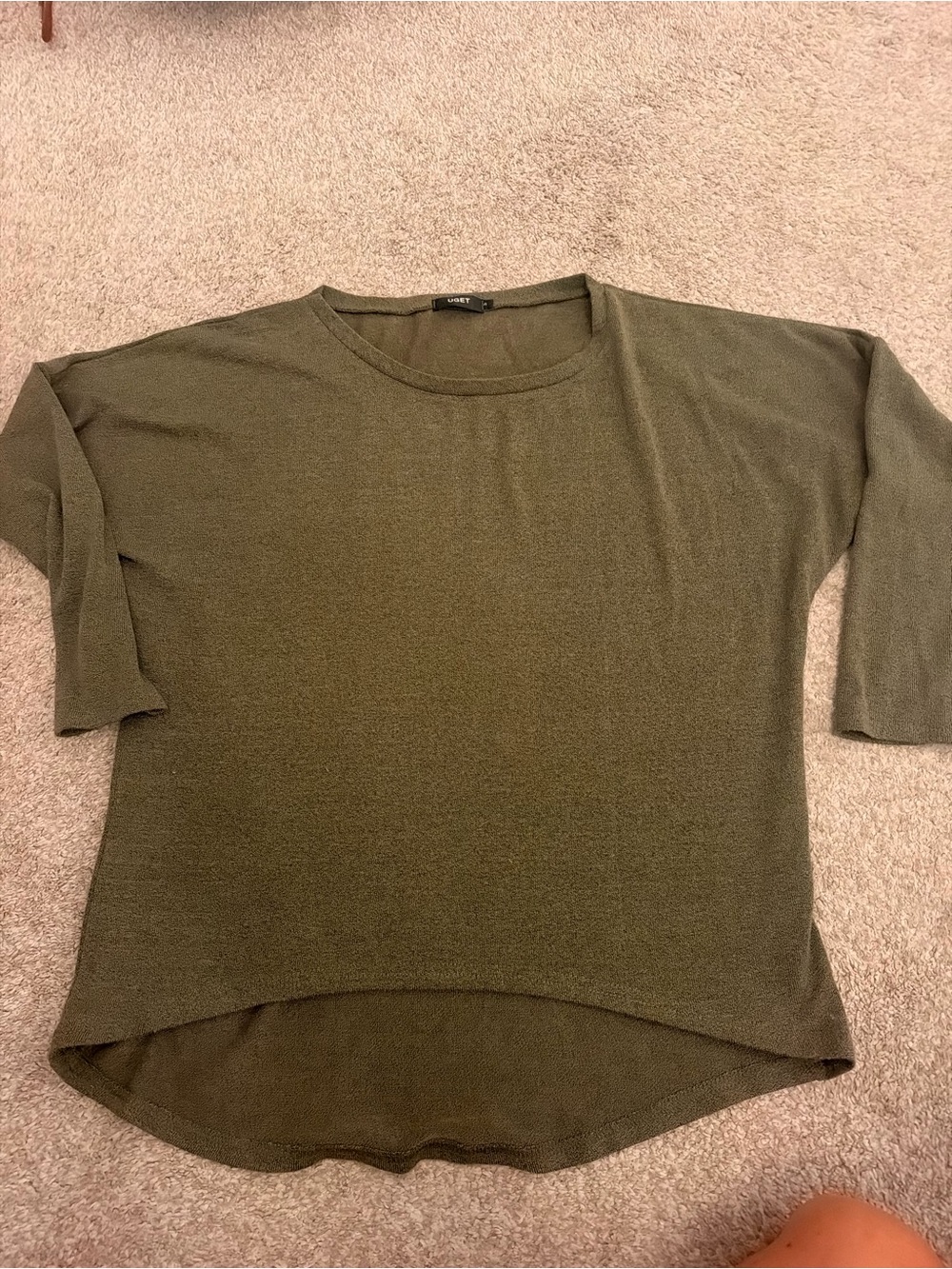 Lightweight Olive Green Women's Knit Top